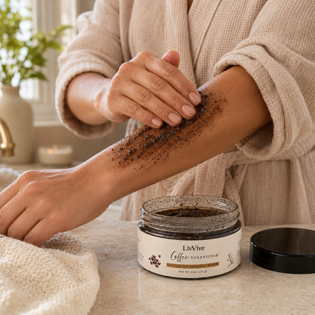 Coffee Body Scrub – Exfoliating Sugar Scrub – 8 oz