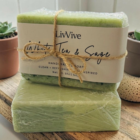 White Tea & Sage Goat Milk Soap Bar