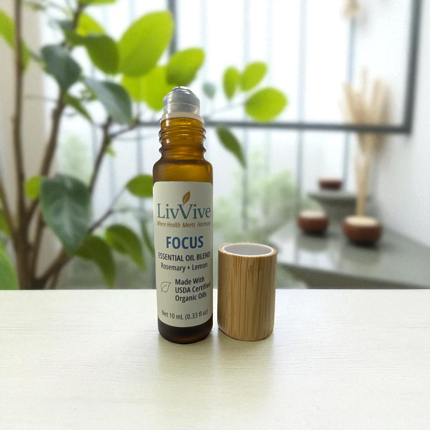 Organic Focus Essential Oil Blend (10ml Roll-On)