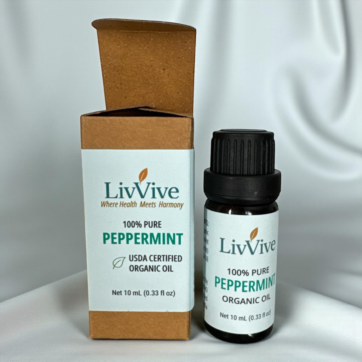 Organic Peppermint Essential Oil (10ml Euro Dropper)