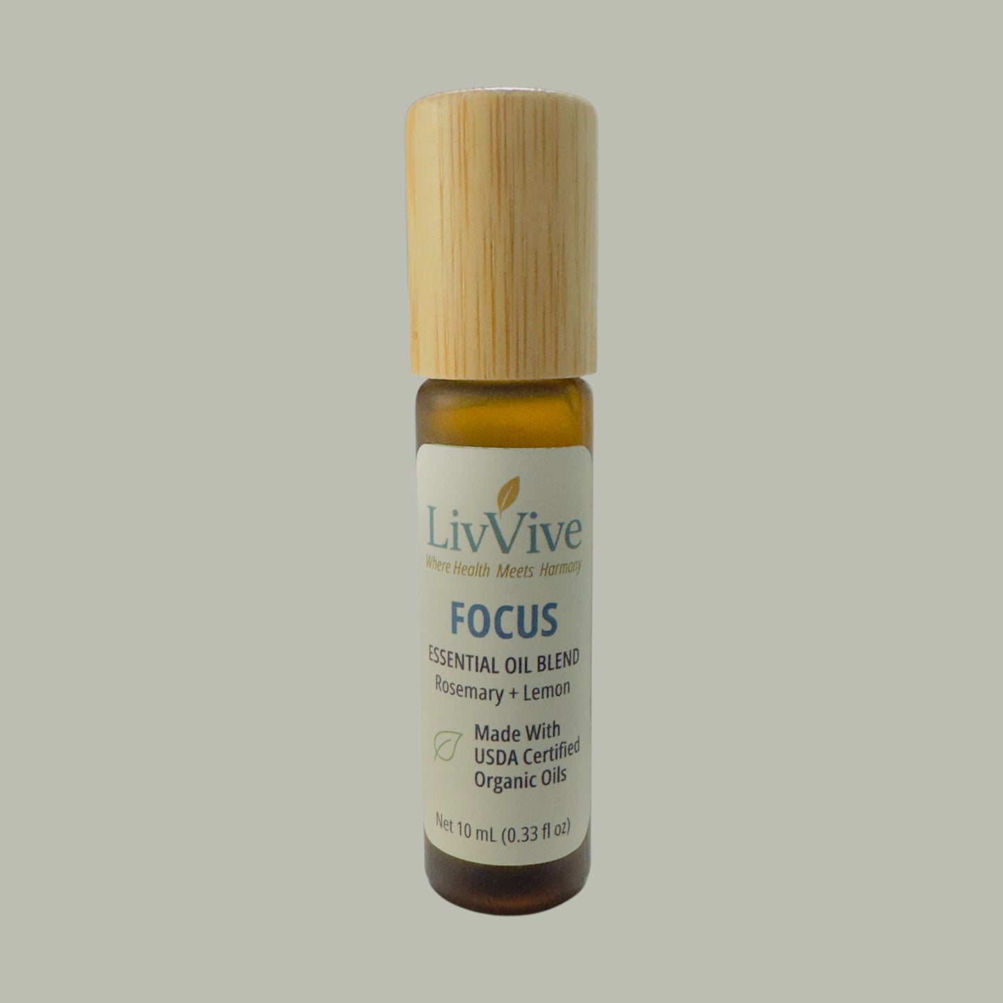 Organic Focus Essential Oil Blend (10ml Roll-On)