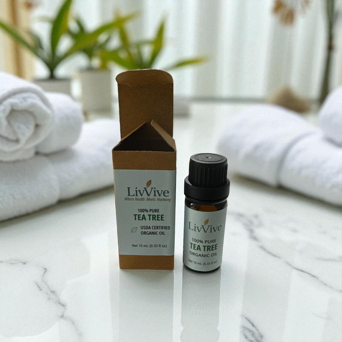 Organic Tea Tree Essential Oil (10ml Euro Dropper)